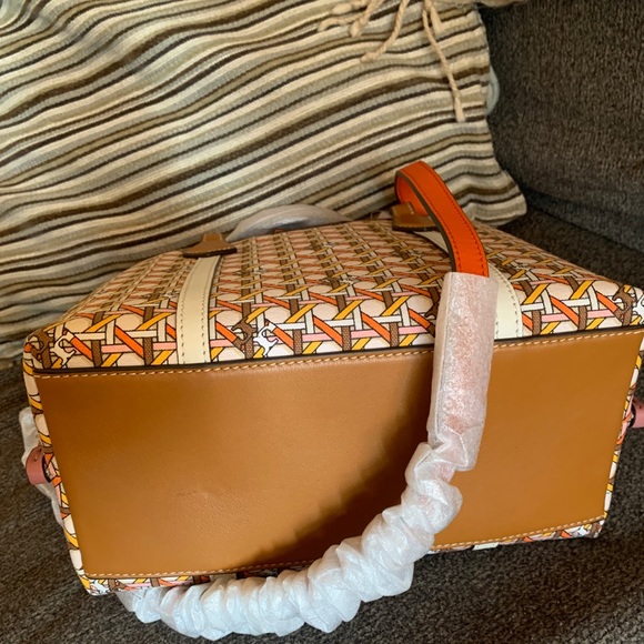 Authentic TORY BURCH LINK triple compartments satchel/Crosby - Picture 12 of 16